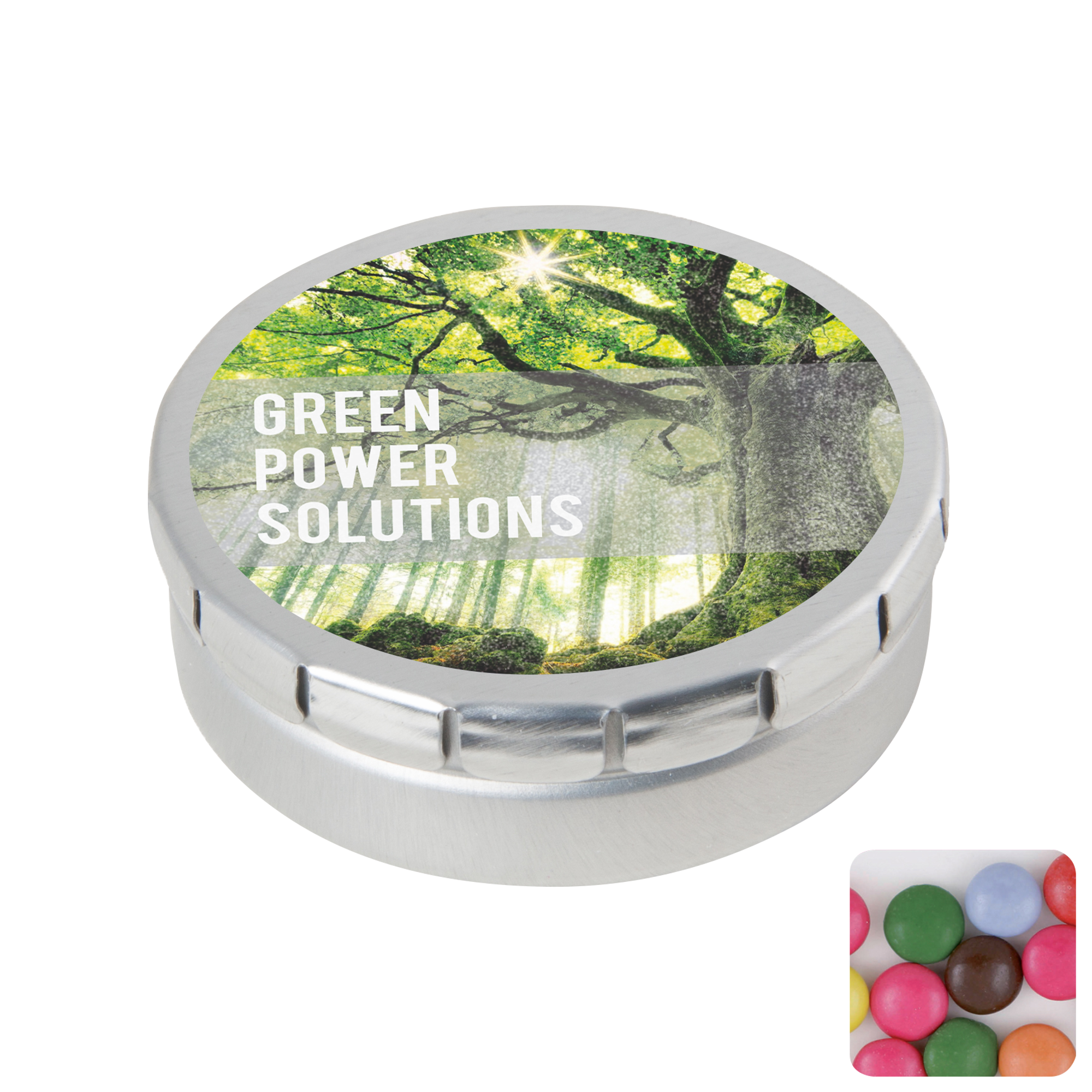 Picture of Round click tin with choco's