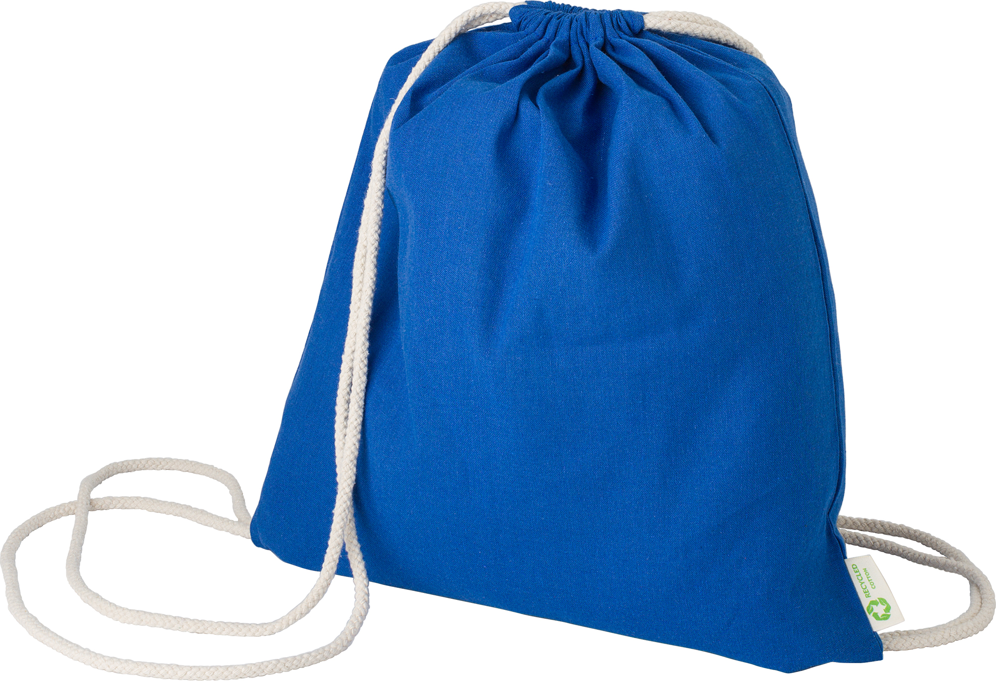 Picture of Recycled cotton drawstring bag. (120gsm/3.54oz)