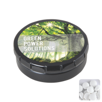 Round click tin with dextrose mints CX0130_001 (Black)