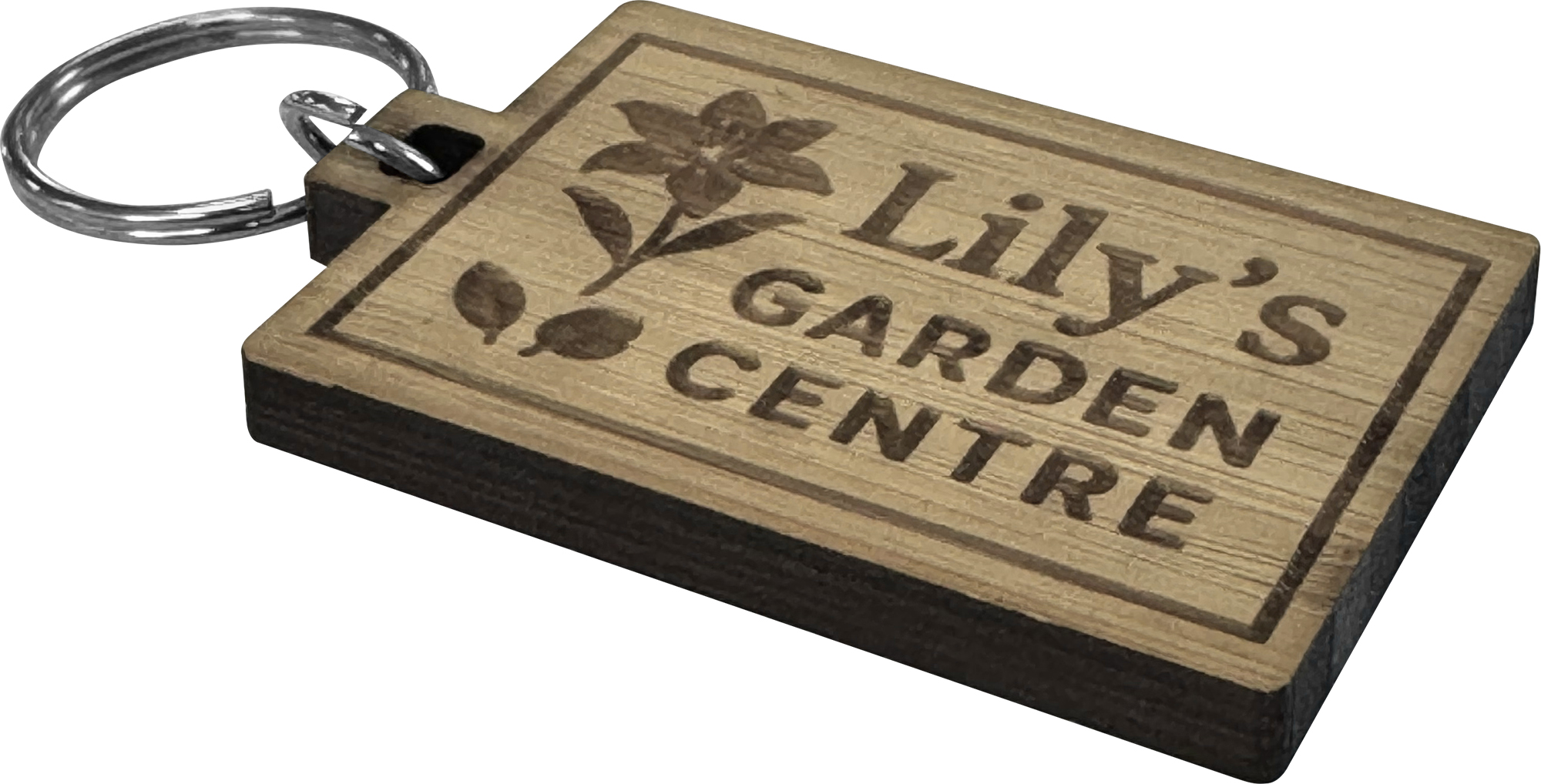 Picture of Bamboo keyring (Rectangle - Short)