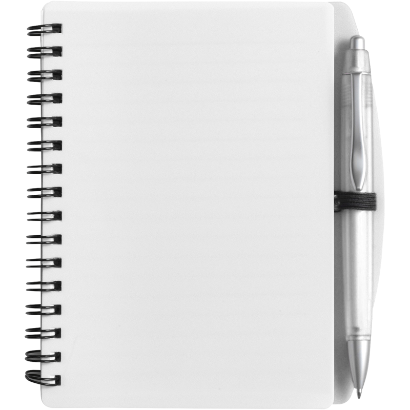Notebook with ballpen (approx. A6) 5139_002 (White)