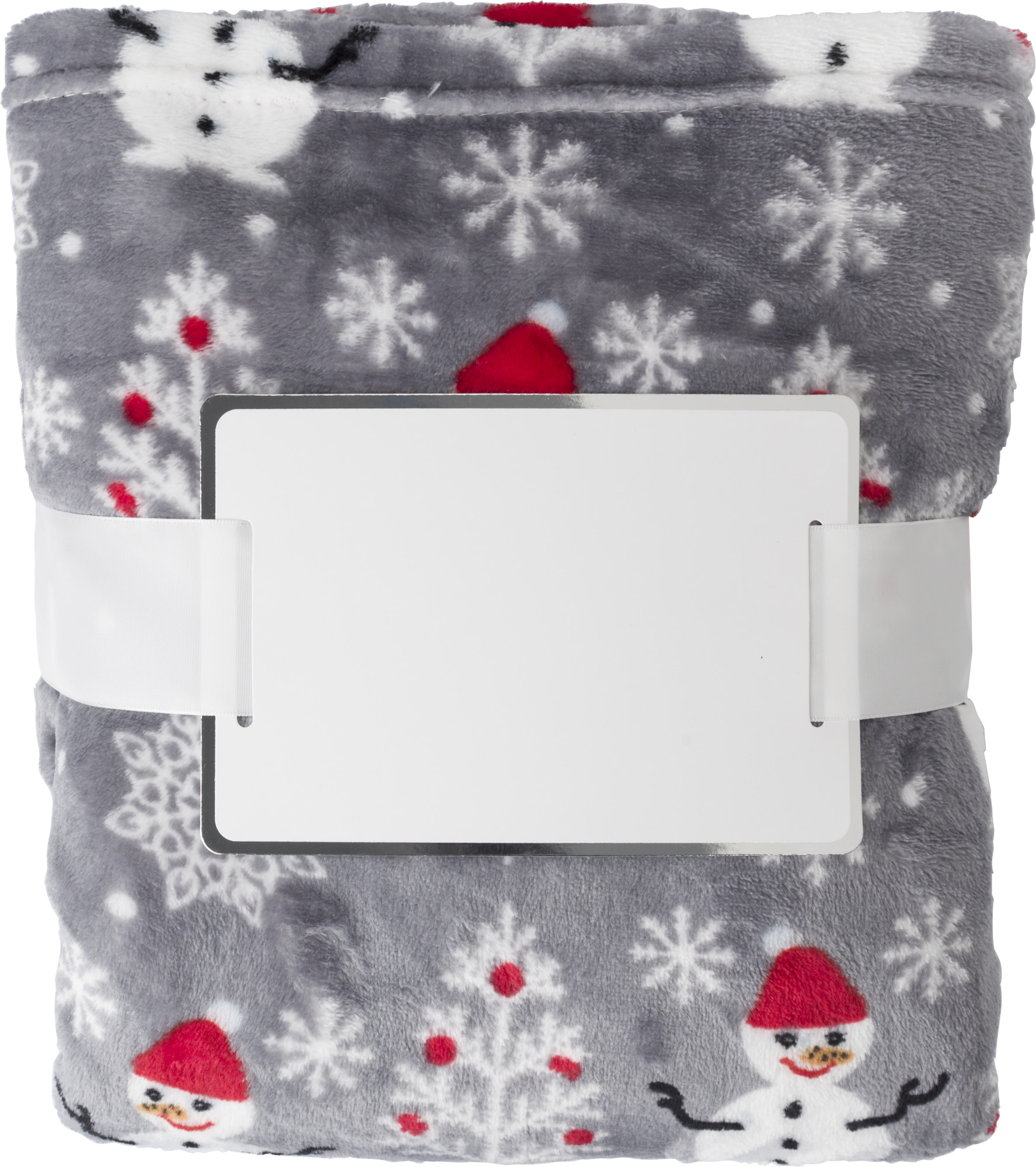 Picture of Flannel fleece snowmen blanket