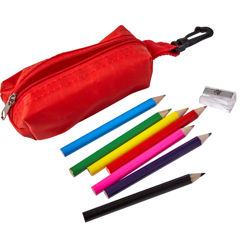 Pencils and sharpener 7843_008 (Red)