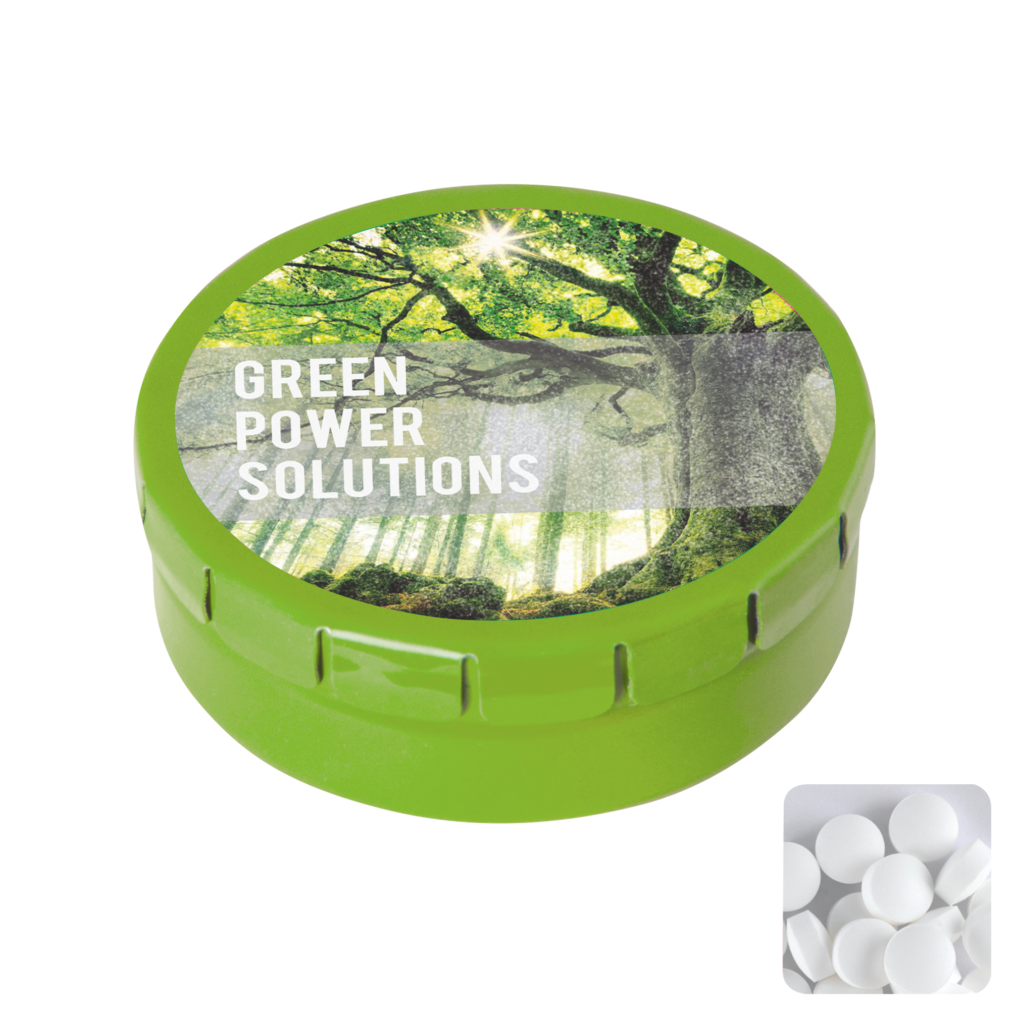 Picture of Round click tin with dextrose mints