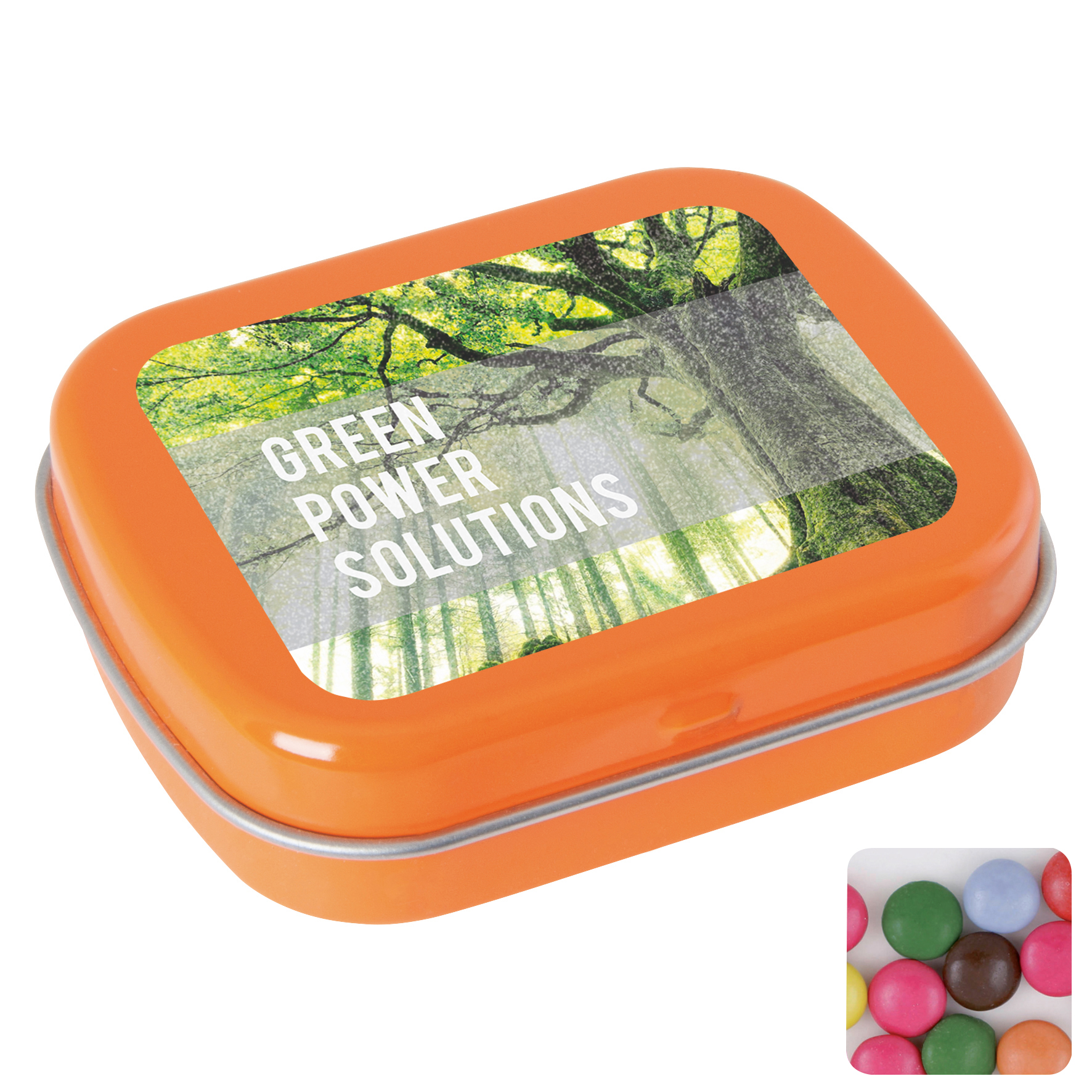 Picture of Flat hinged tin with choco's