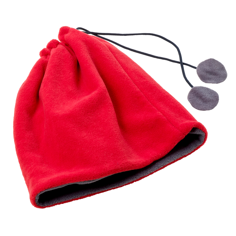 Fleece neck warmer and beanie 8499_008 (Red)