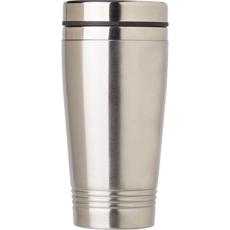 Stainless steel double walled drinking mug (450ml) 709939_032 (Silver)