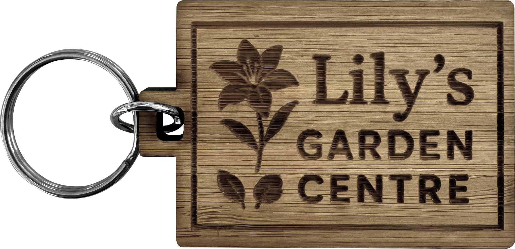 Picture of Bamboo keyring (Rectangle - Short)