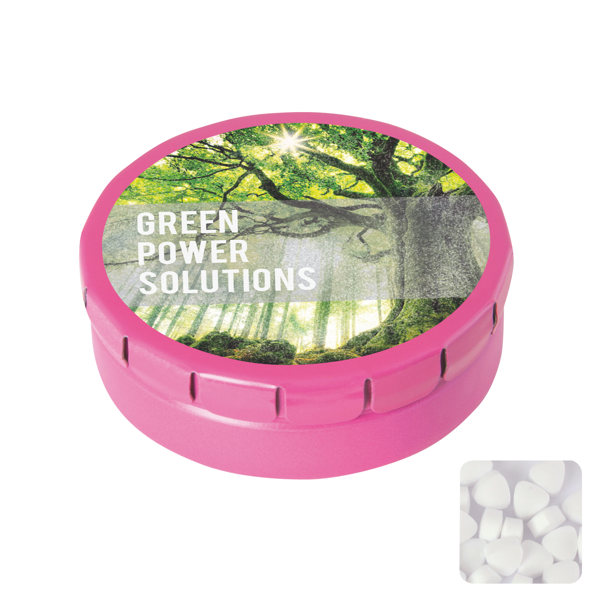 Picture of Round click tin with sugar free mints