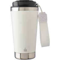 Recycled steel double walled travel mug (500ml) 1172551_002 (White)