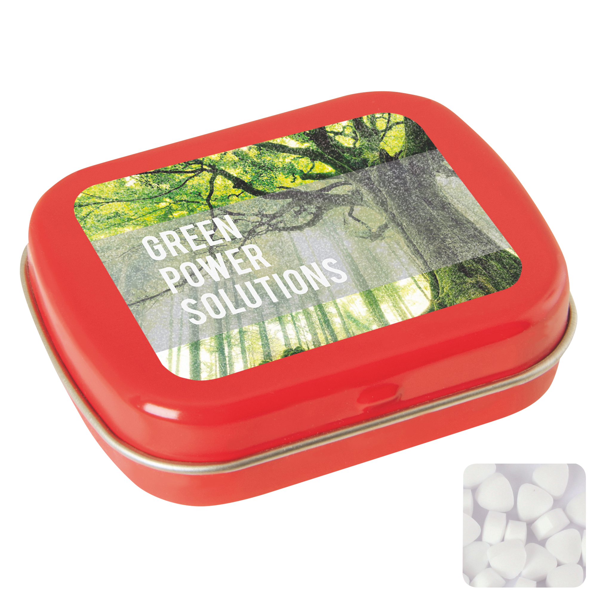 Picture of Flat hinged tin with sugar free mints