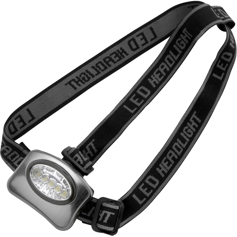 Head torch, 5 LED lights 4859_032 (Silver)