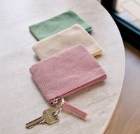 Corduroy key wallet 1349538_361 (Pastel pink)