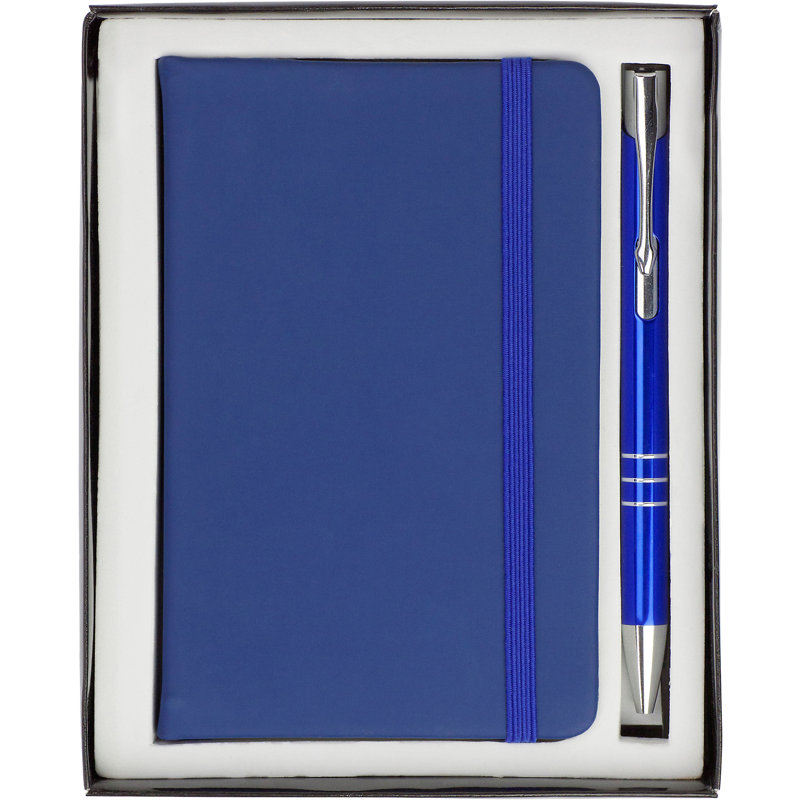 Notebook with ballpen (approx. A6) 3582_005 (Blue)