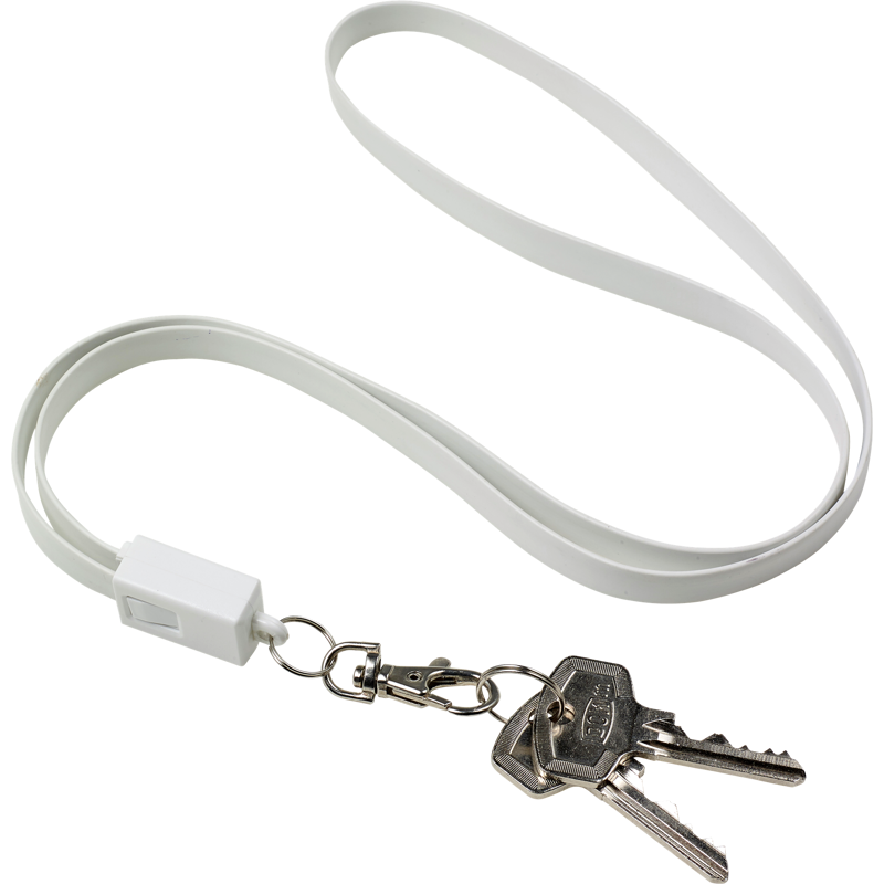 Lanyard and charging cable 8451_002 (White)