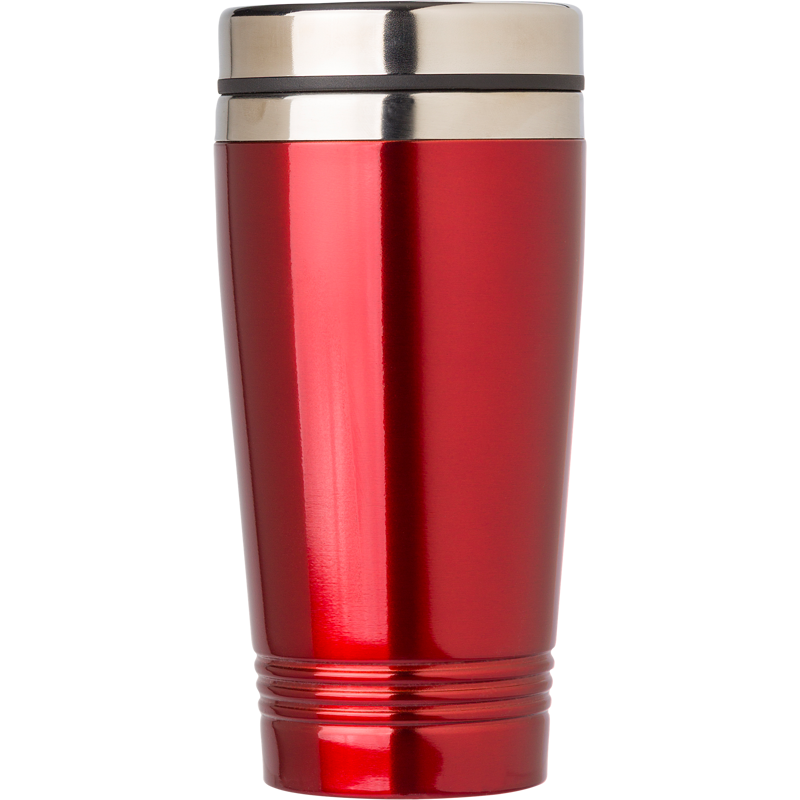 Stainless steel double walled drinking mug (450ml) 709939_008 (Red)