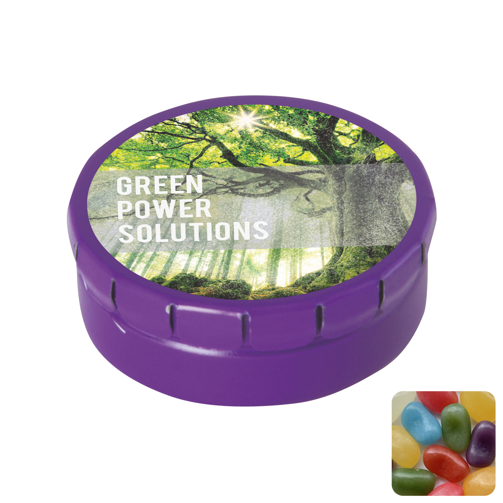Picture of Round click tin with jelly beans