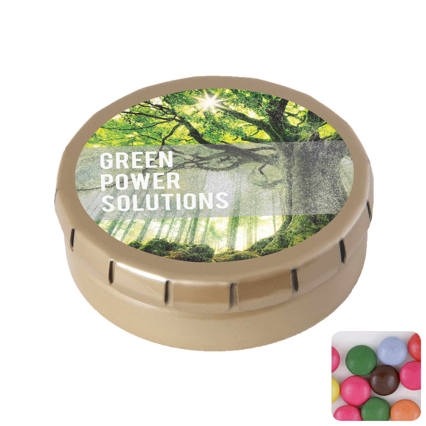 Picture of Round click tin with choco's