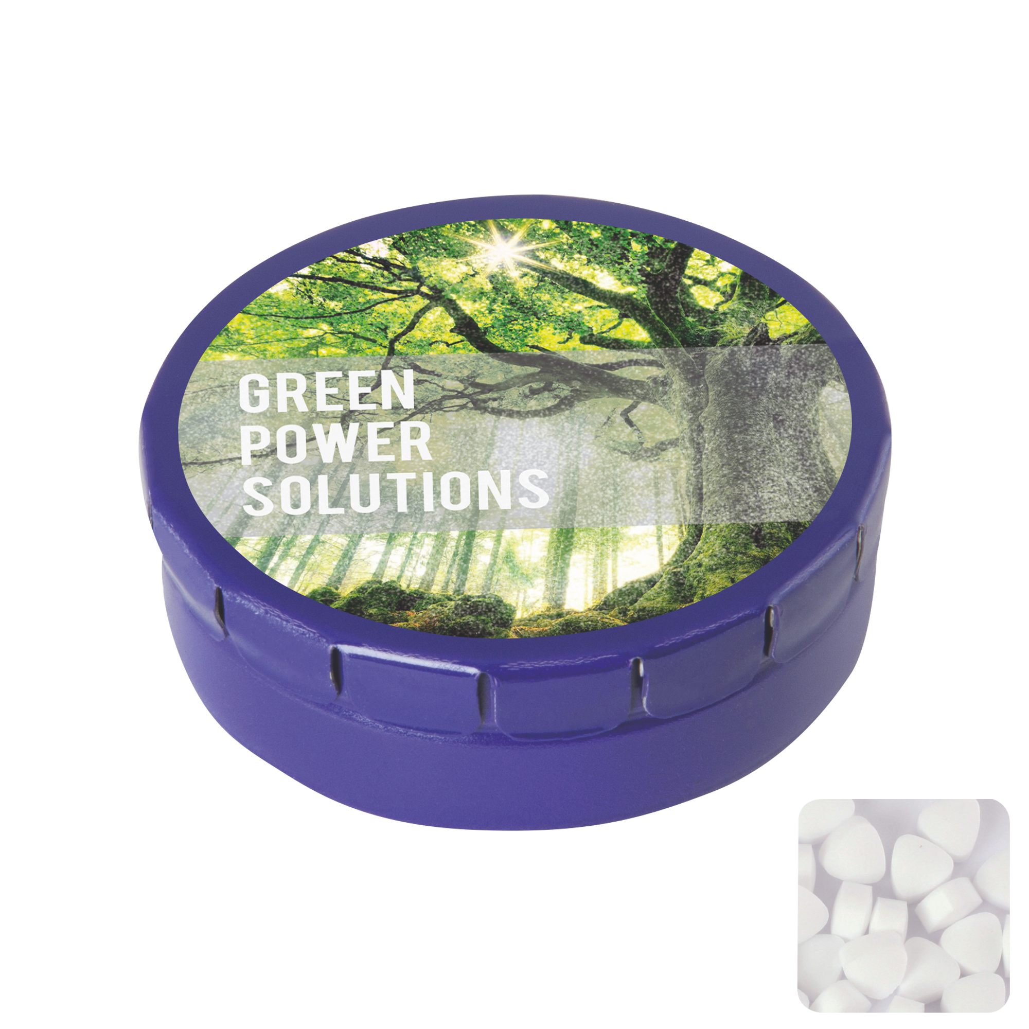 Picture of Round click tin with sugar free mints