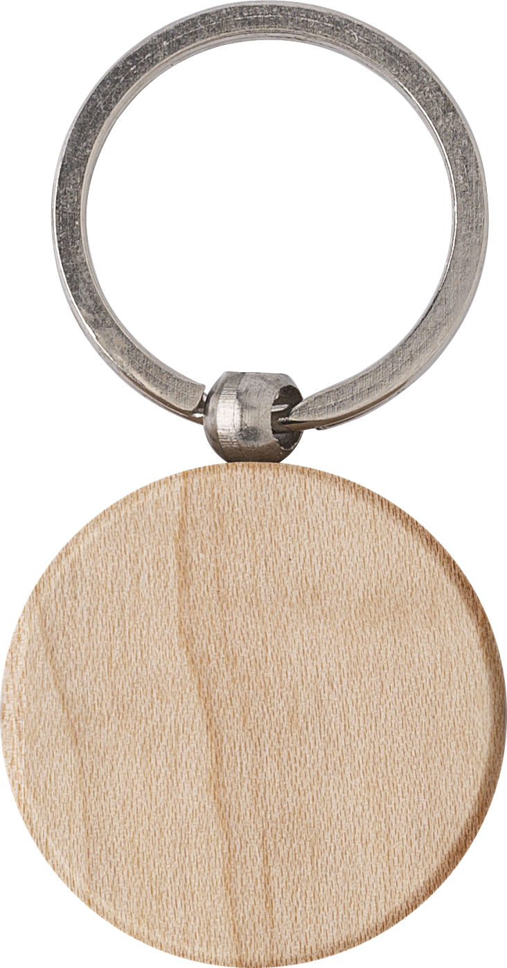 Picture of Round wooden keyring