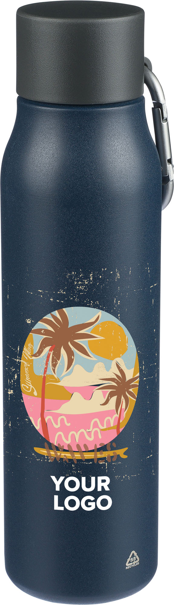 Picture of Recycled stainless steel double walled bottle (600 ml)