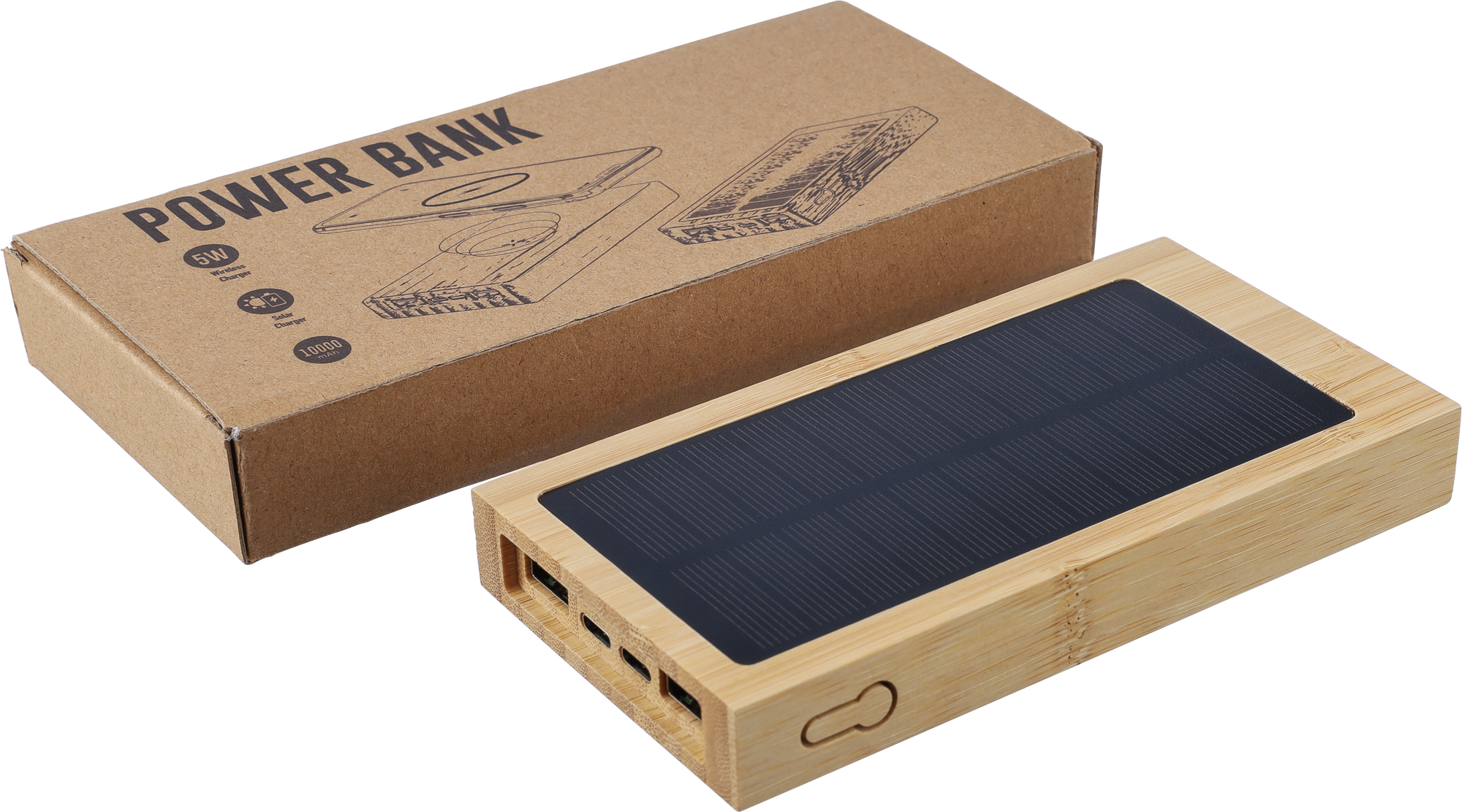 Picture of Bamboo solar power bank (10000 mAh)