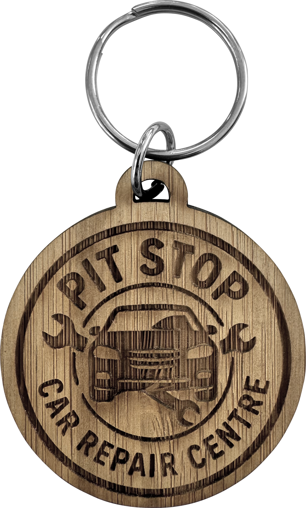 Picture of Bamboo keyring (Round)