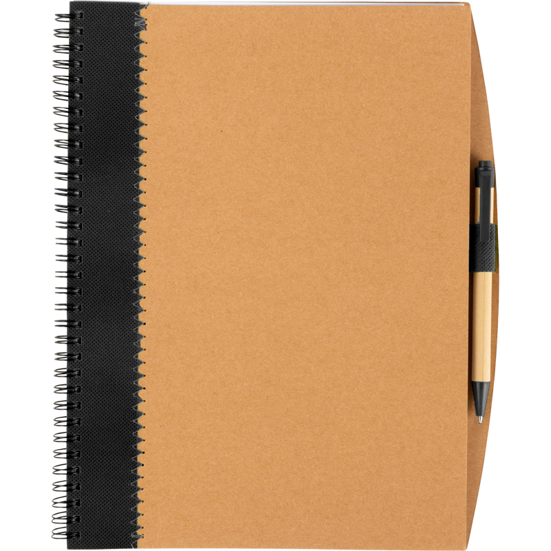 Recycled notebook with pen 8570_001 (Black)