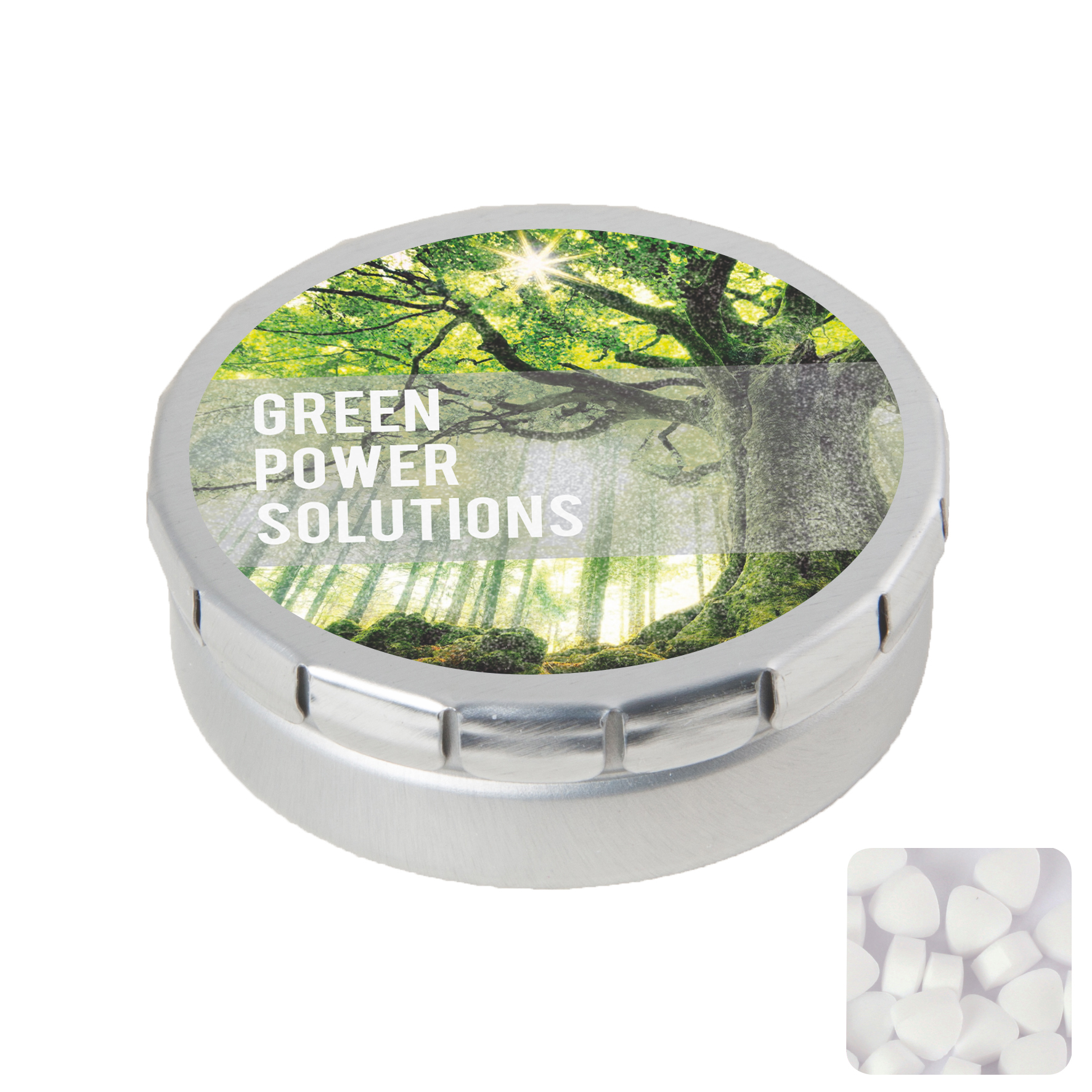 Picture of Round click tin with sugar free mints