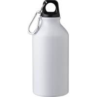 Recycled aluminium single walled bottle (400ml) 1015120_002 (White)