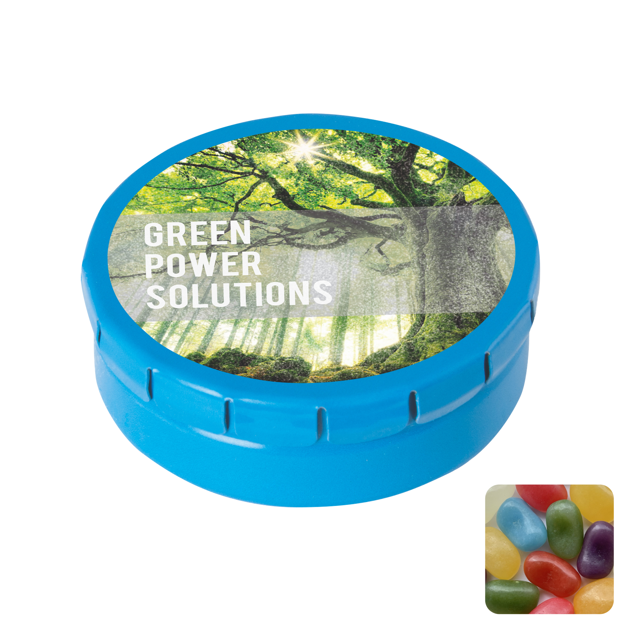 Picture of Round click tin with jelly beans