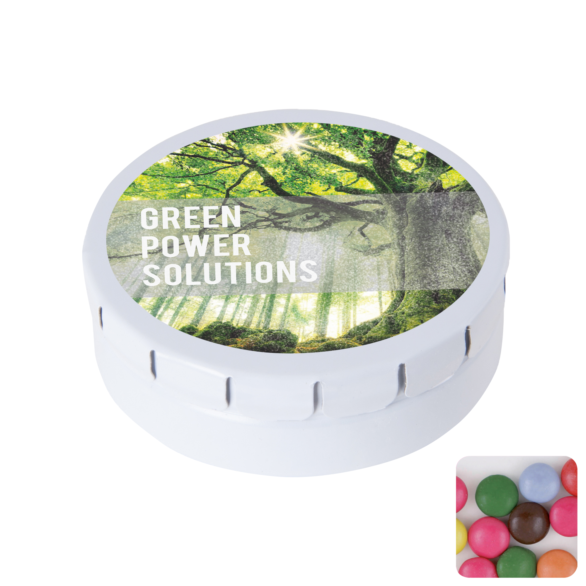 Picture of Round click tin with choco's