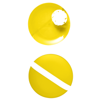 Plastic ball game (3pc) 7819_006 (Yellow)