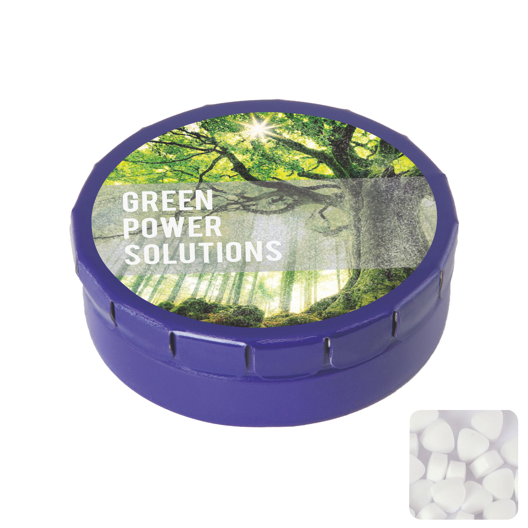 Picture of Round click tin with sugar free mints