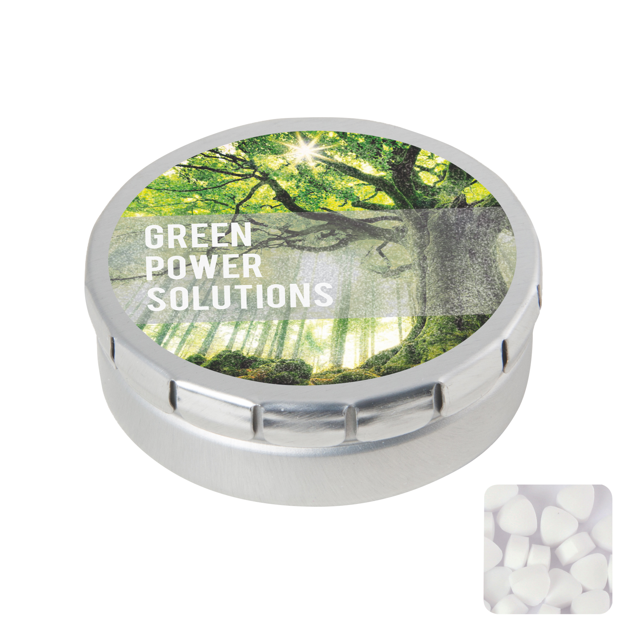 Picture of Round click tin with sugar free mints
