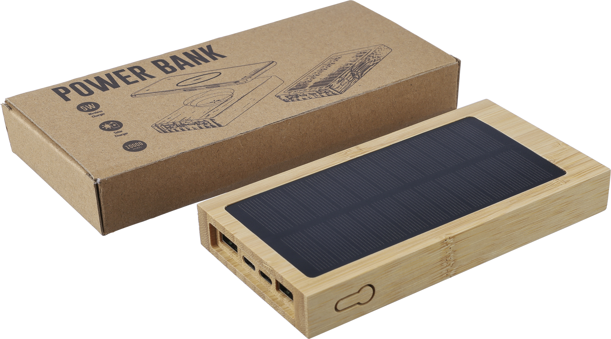 Picture of Bamboo solar power bank (10000 mAh)