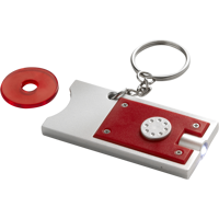 Key holder with coin 1987_008 (Red)