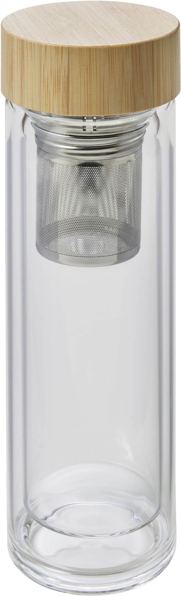 Picture of Glass and bamboo bottle with tea infuser (420ml)