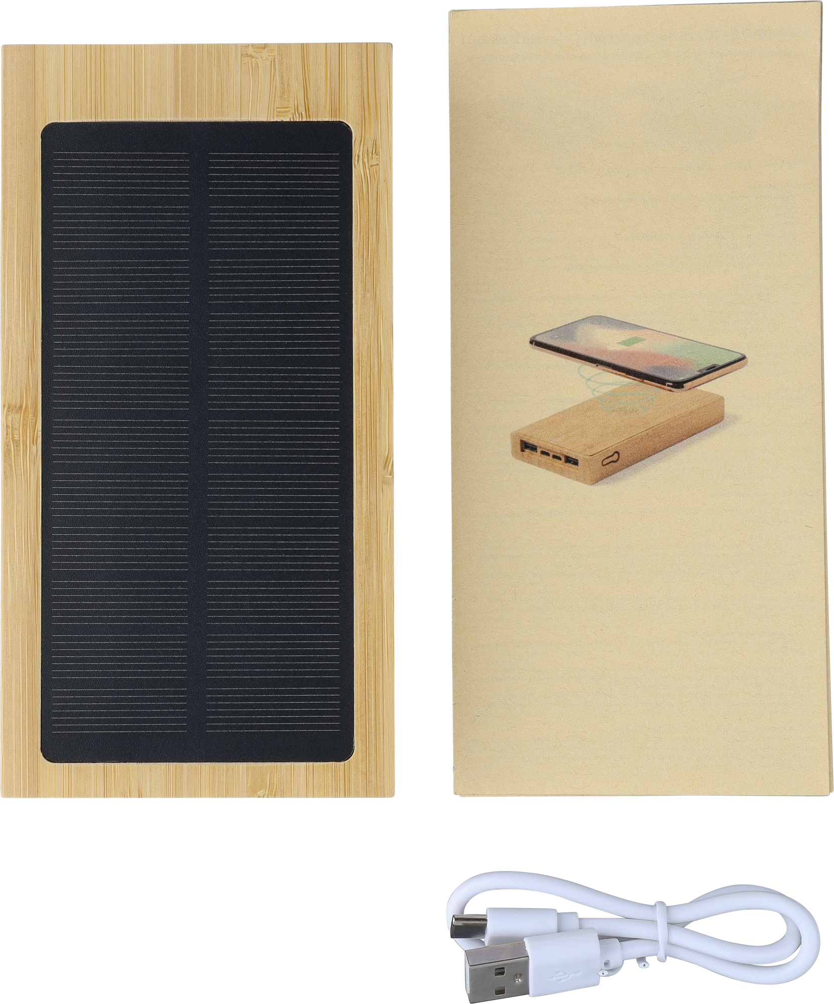 Picture of Bamboo solar power bank (10000 mAh)