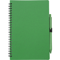 Wheat straw notebook with pen (approx. A5) 480875_004 (Green)