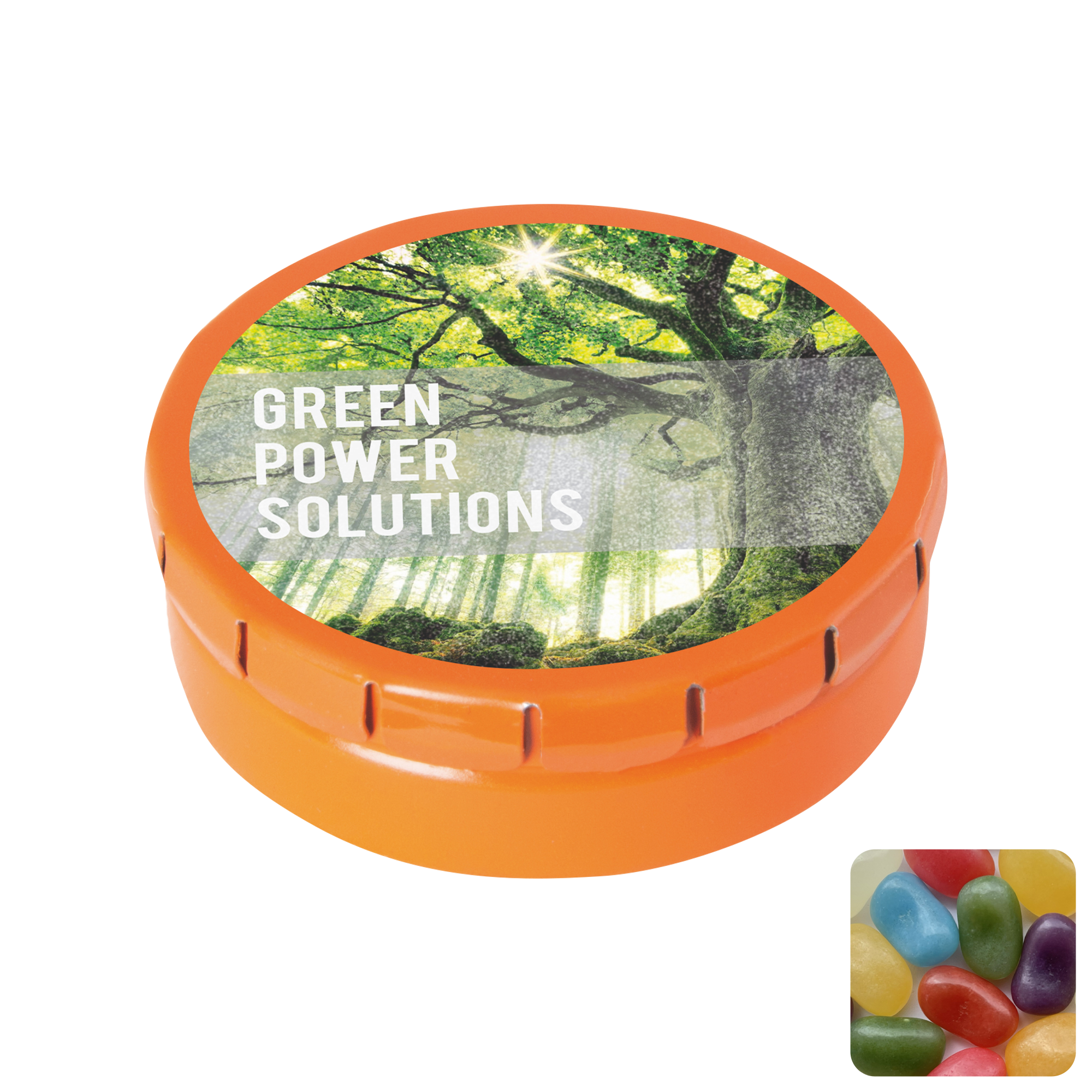 Picture of Round click tin with jelly beans