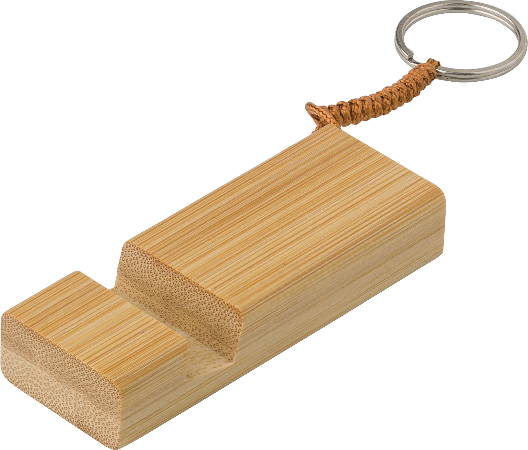 Picture of Bamboo phone stand keyring