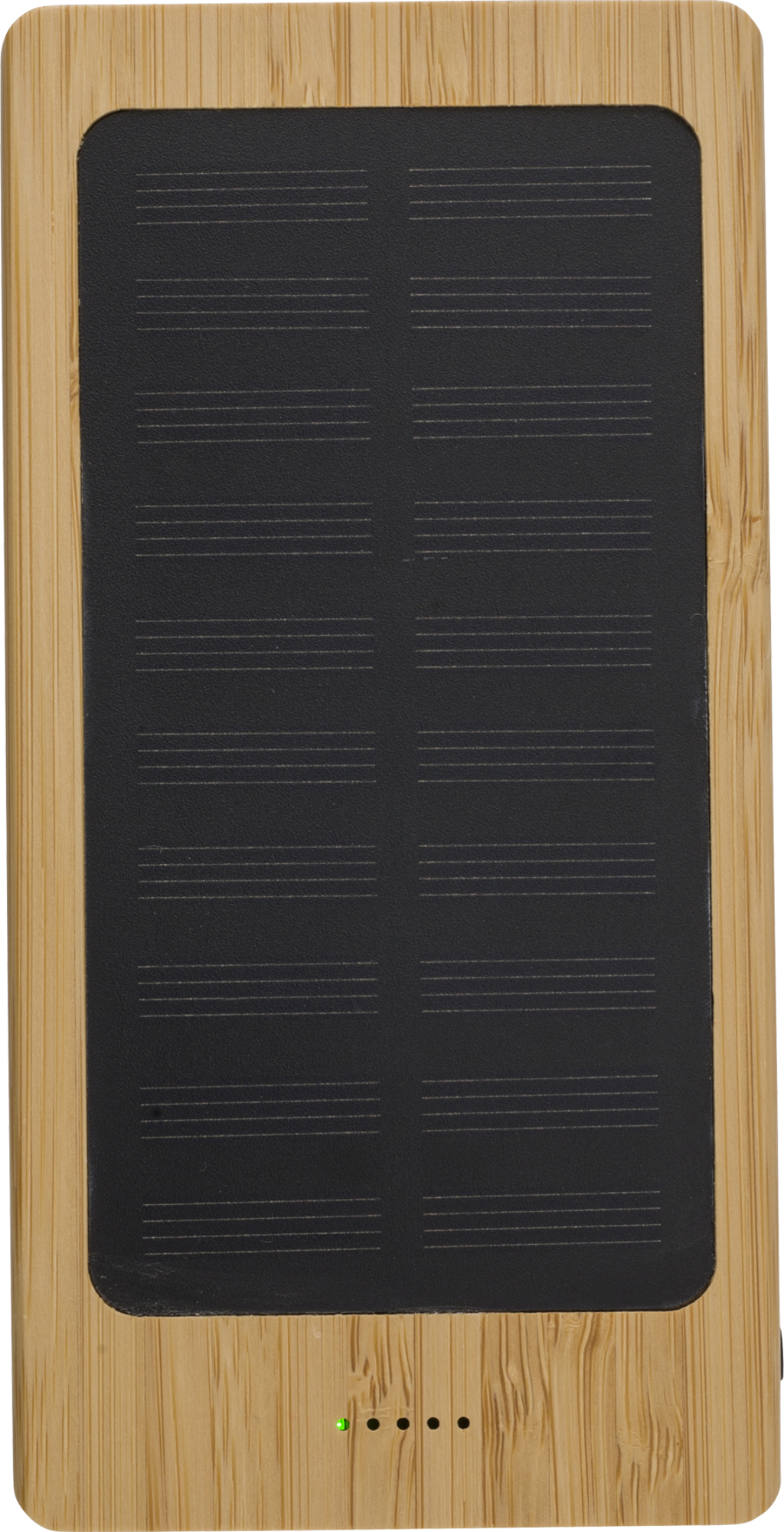 Picture of Bamboo solar power bank. (8000 mAh)