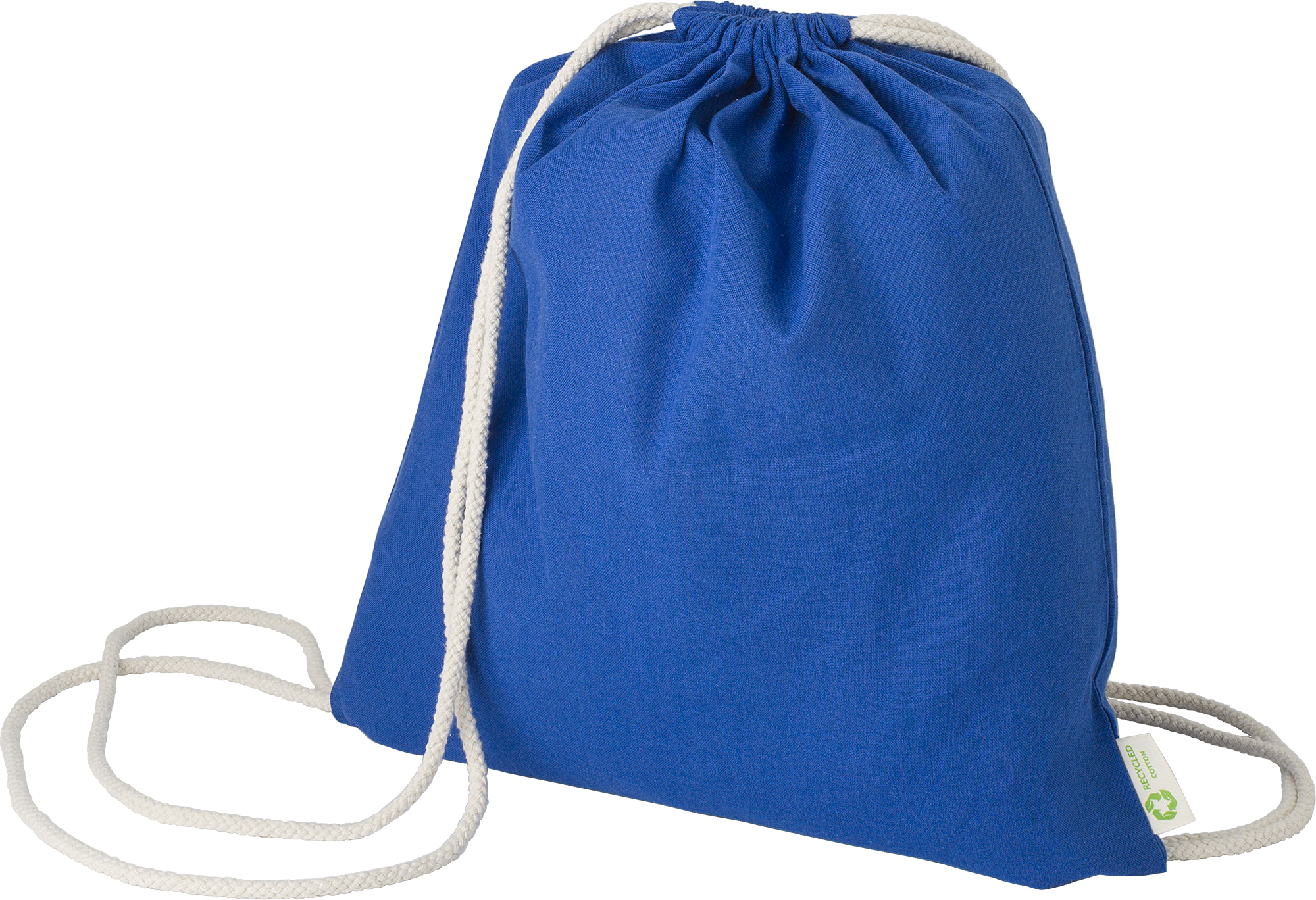 Picture of Recycled cotton drawstring bag. (120gsm/3.54oz)