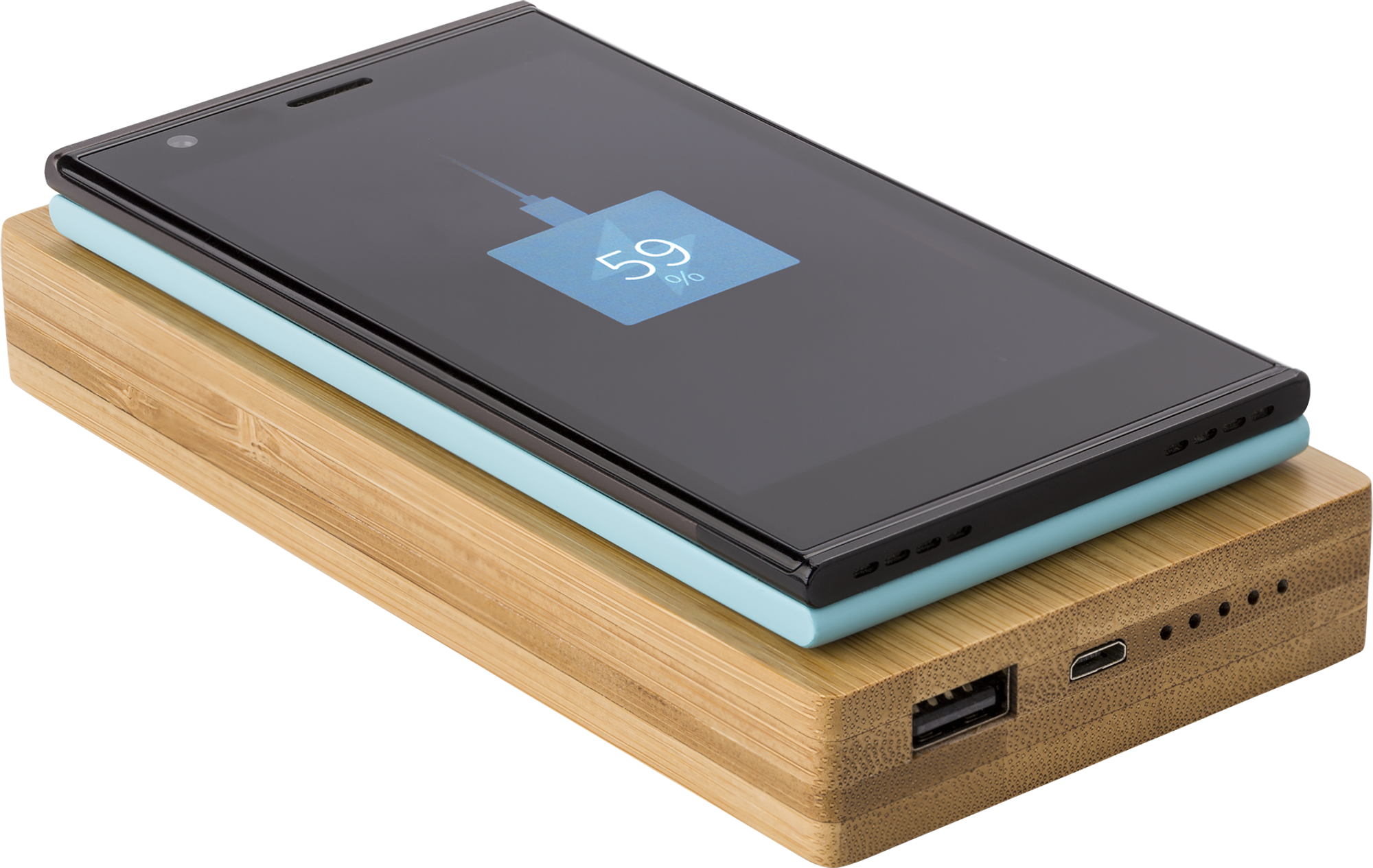 Picture of Bamboo power bank. (6000 mAh)