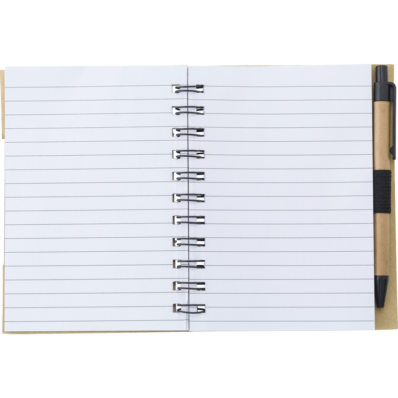 Wire bound notebook with ballpen 483412_011 (Brown)