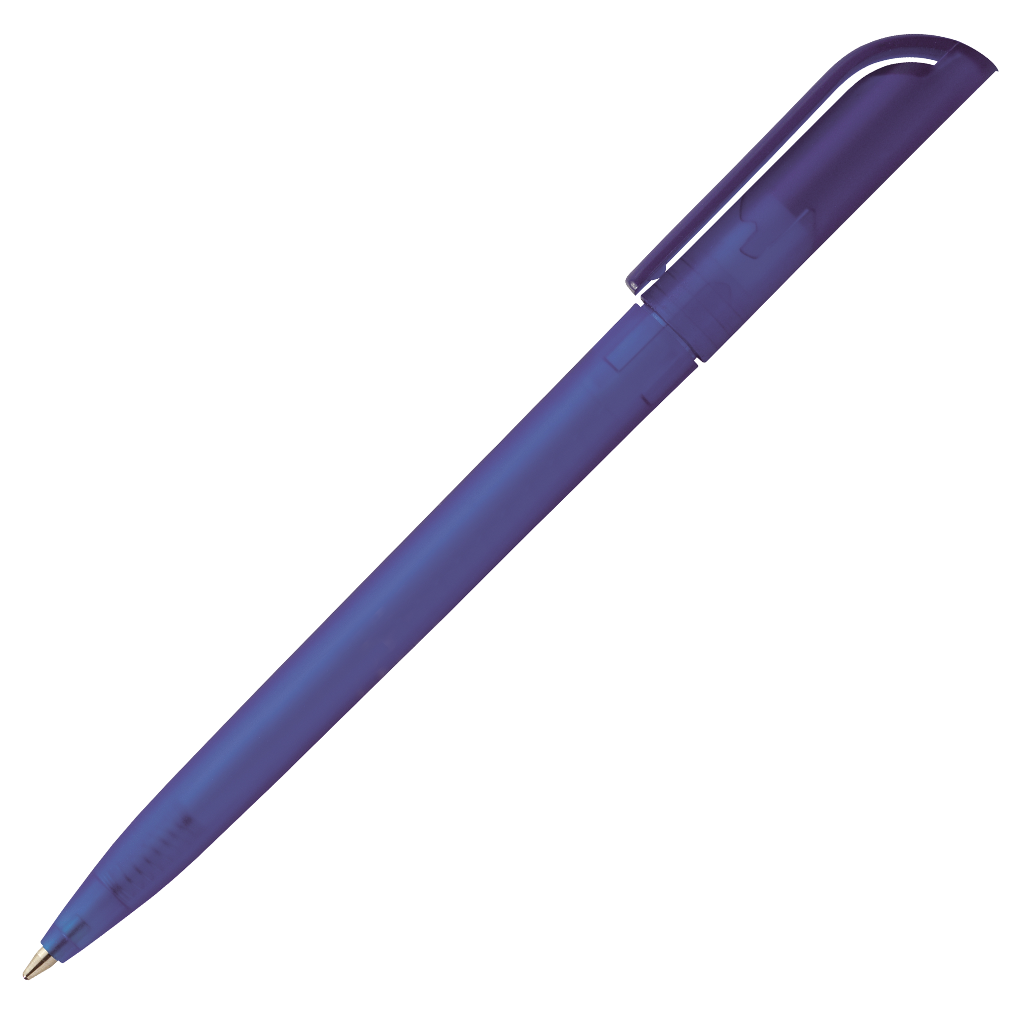 Picture of Twist action frosted plastic ballpen
