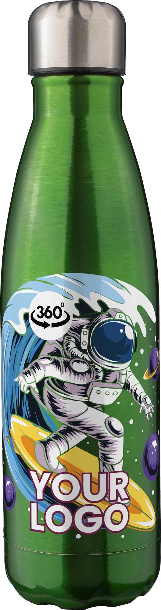 Picture of Recycled stainless steel double walled bottle (500ml)