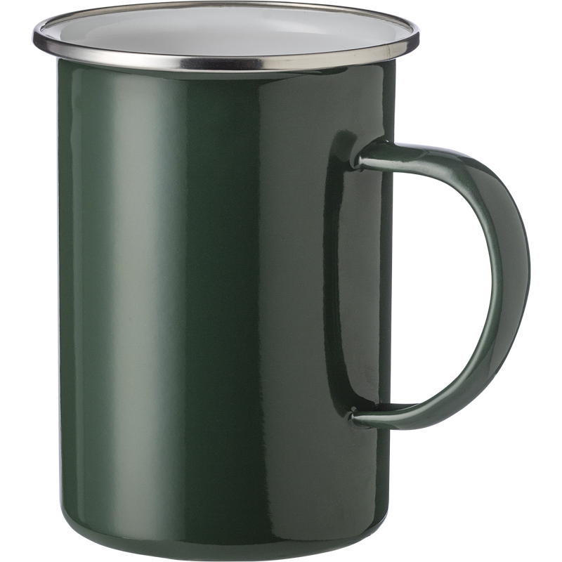 Enamelled steel mug (550ml) 1014857_004 (Green)