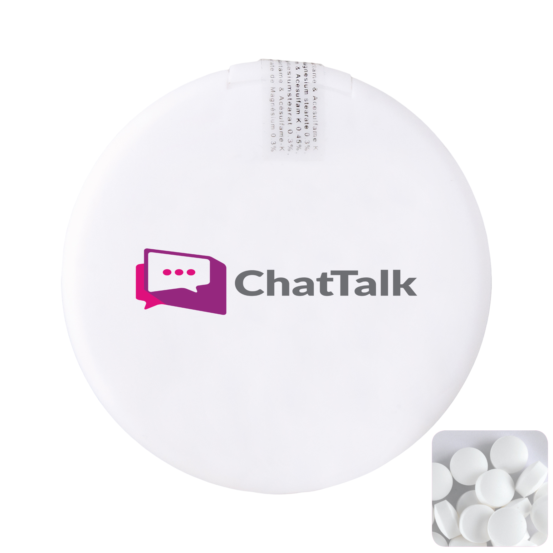 Picture of Round mint card with sugar free mints